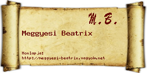 Meggyesi Beatrix névjegykártya