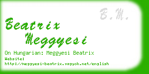 beatrix meggyesi business card